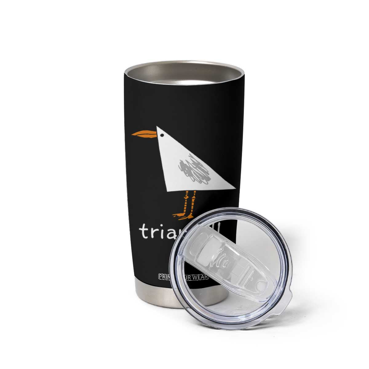 Triangull Funny Triangle Seagull Meme Tumbler Cup Geometry Bird Pun Minimalist Coastal Graphic TS02 Print Your Wear