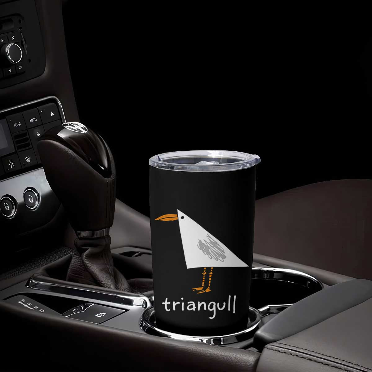 Triangull Funny Triangle Seagull Meme Tumbler Cup Geometry Bird Pun Minimalist Coastal Graphic TS02 Print Your Wear