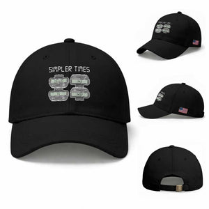 Simpler Times Retro Pager Code Nostalgia 90s Baseball Cap 07734 143 14 1432 Vintage Beeper Graphic