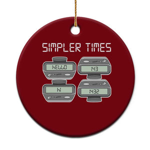 Simpler Times Retro Pager Code Nostalgia 90s Ceramic Ornament 07734 143 14 1432 Vintage Beeper Graphic