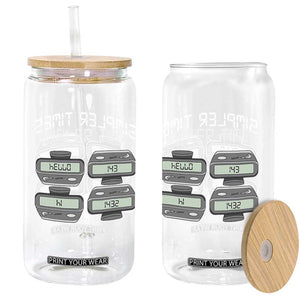 Simpler Times Retro Pager Code Nostalgia 90s Glass Can 07734 143 14 1432 Vintage Beeper Graphic