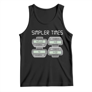 Simpler Times Retro Pager Code Nostalgia 90s Tank Top 07734 143 14 1432 Vintage Beeper Graphic
