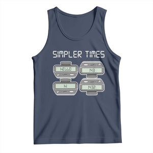 Simpler Times Retro Pager Code Nostalgia 90s Tank Top 07734 143 14 1432 Vintage Beeper Graphic