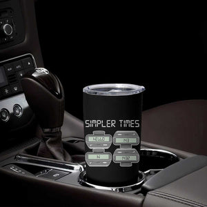 Simpler Times Retro Pager Code Nostalgia 90s Tumbler Cup 07734 143 14 1432 Vintage Beeper Graphic