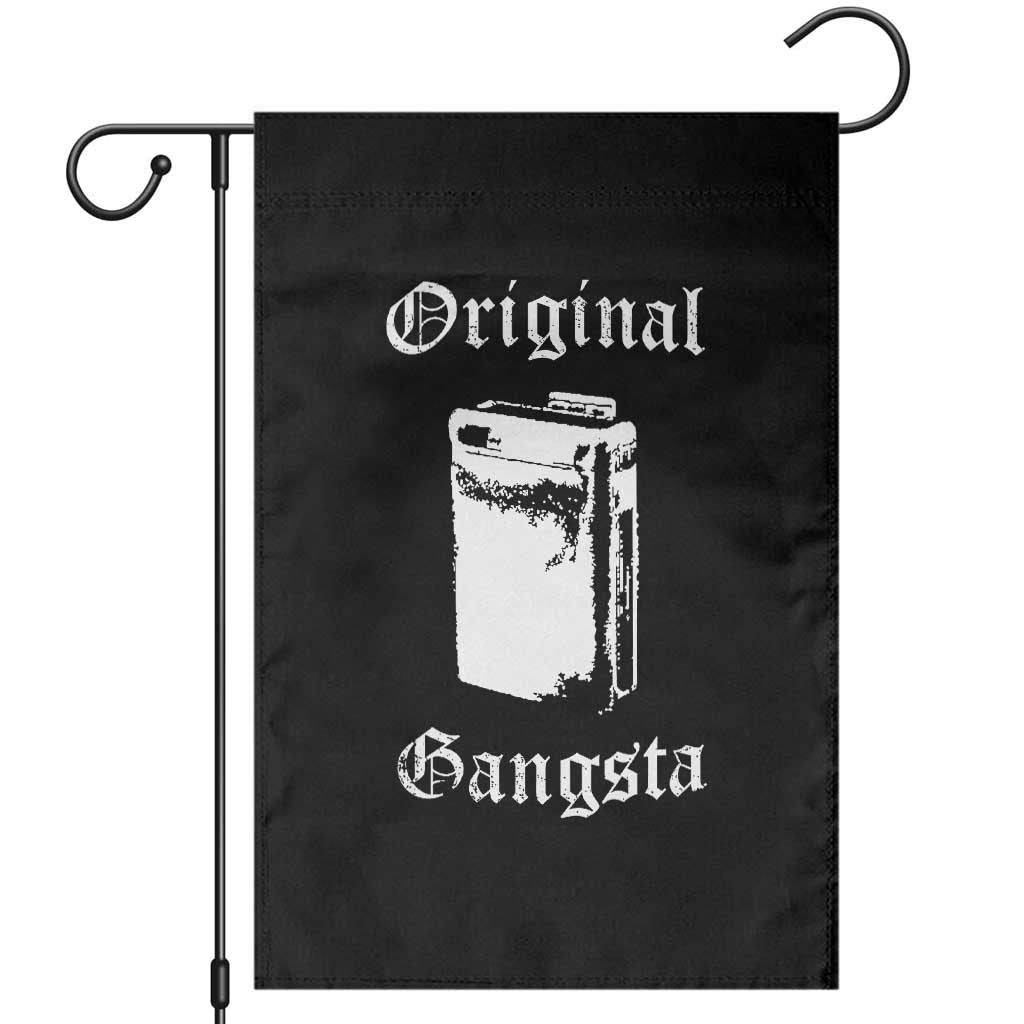 Original Gangsta Vintage Portable Cassette Player Garden Flag Retro 80s 90s Music Audio Inspo