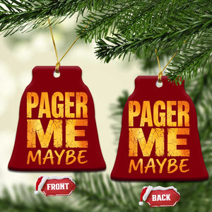 Pager Me Maybe Funny Vintage Beeper Code Ceramic Ornament 90s Retro Tech Pop Culture