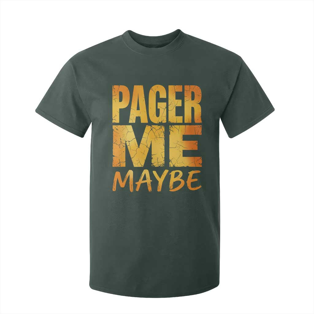 Pager Me Maybe Funny Vintage Beeper Code T Shirt For Kid 90s Retro Tech Pop Culture