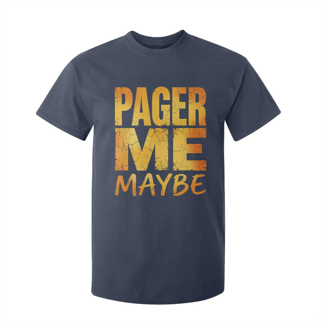Pager Me Maybe Funny Vintage Beeper Code T Shirt For Kid 90s Retro Tech Pop Culture