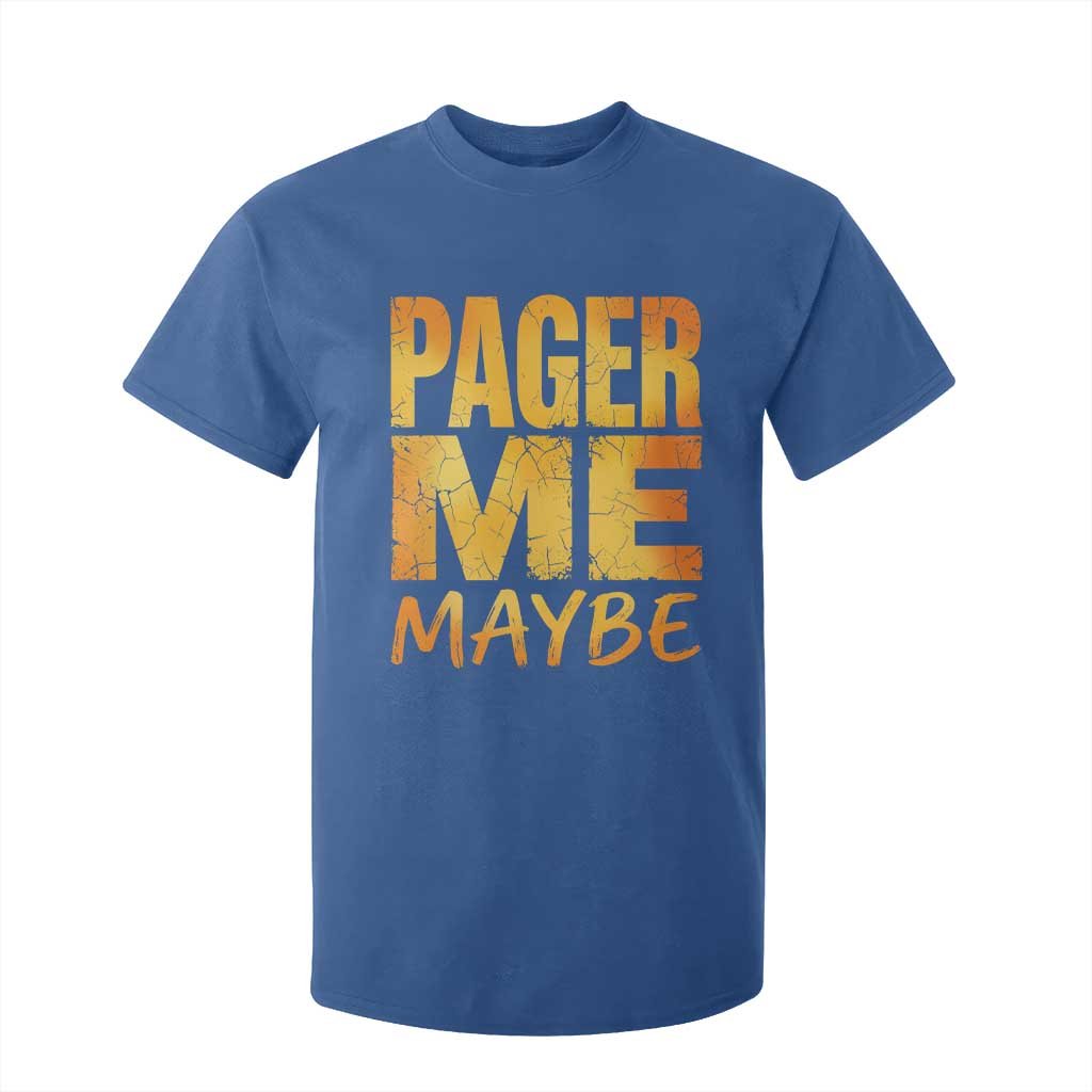 Pager Me Maybe Funny Vintage Beeper Code T Shirt For Kid 90s Retro Tech Pop Culture