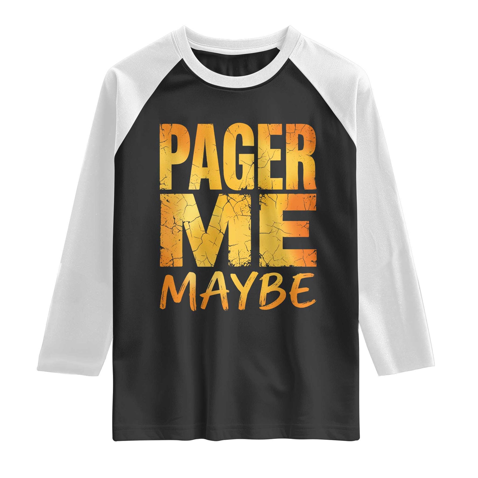 Pager Me Maybe Funny Vintage Beeper Code Raglan Shirt 90s Retro Tech Pop Culture