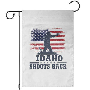 Idaho Shoots Back Distressed American Flag Garden Flag Cowboy Gunslinger Graphic TS02 White Print Your Wear
