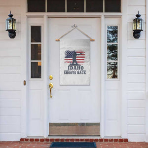 Idaho Shoots Back Distressed American Flag Garden Flag Cowboy Gunslinger Graphic TS02 Print Your Wear