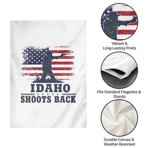 Idaho Shoots Back Distressed American Flag Garden Flag Cowboy Gunslinger Graphic TS02 Print Your Wear