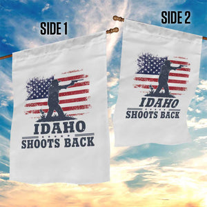 Idaho Shoots Back Distressed American Flag Garden Flag Cowboy Gunslinger Graphic TS02 Print Your Wear