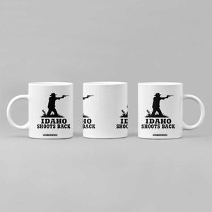 Idaho Shoots Back Minimalist Gunslinger Silhouette State Pride Graphic Coffee Mug TS02 Print Your Wear