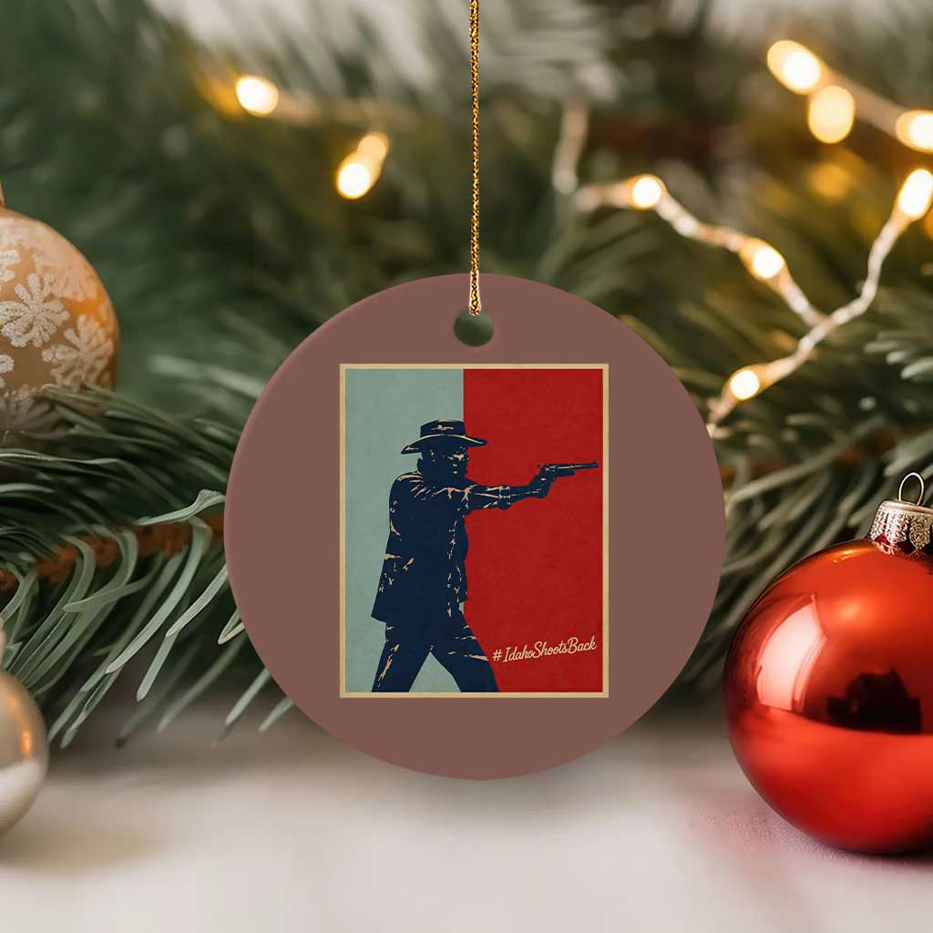 Idaho Shoots Back Vintage Pop Art Poster Style Graphic Ceramic Ornament TS02 1pc Mocha Print Your Wear