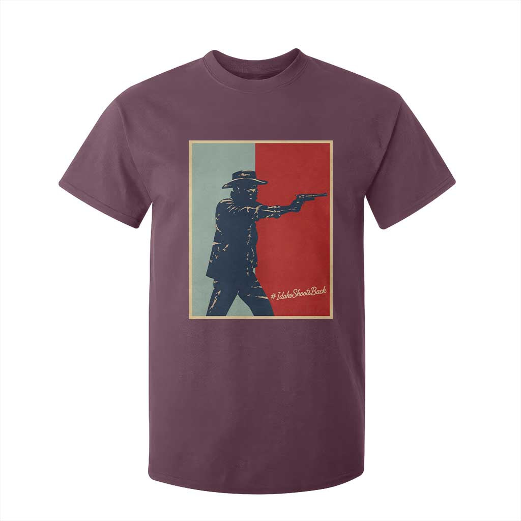 Idaho Shoots Back Vintage Pop Art Poster Style Graphic T Shirt For Kid TS02 Maroon Print Your Wear