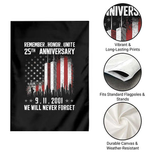 Remember Honor Unite 9 11 Memorial 25th Anniversary Garden Flag We Will Never Forget Patriotic American Flag