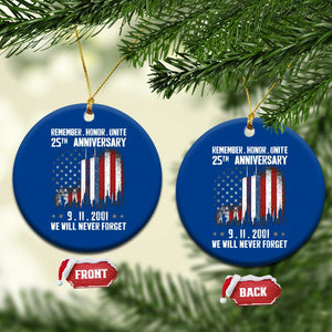 Remember Honor Unite 9 11 Memorial 25th Anniversary Ceramic Ornament We Will Never Forget Patriotic American Flag TS02 1pc Blue Print Your Wear