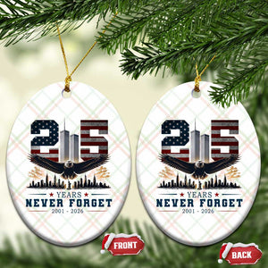 Patriotic Soaring Bald Eagle 9 11 Memorial 25th Anniversary Ceramic Ornament 25 Years 2021 2026 Never Forget TS02 Print Your Wear