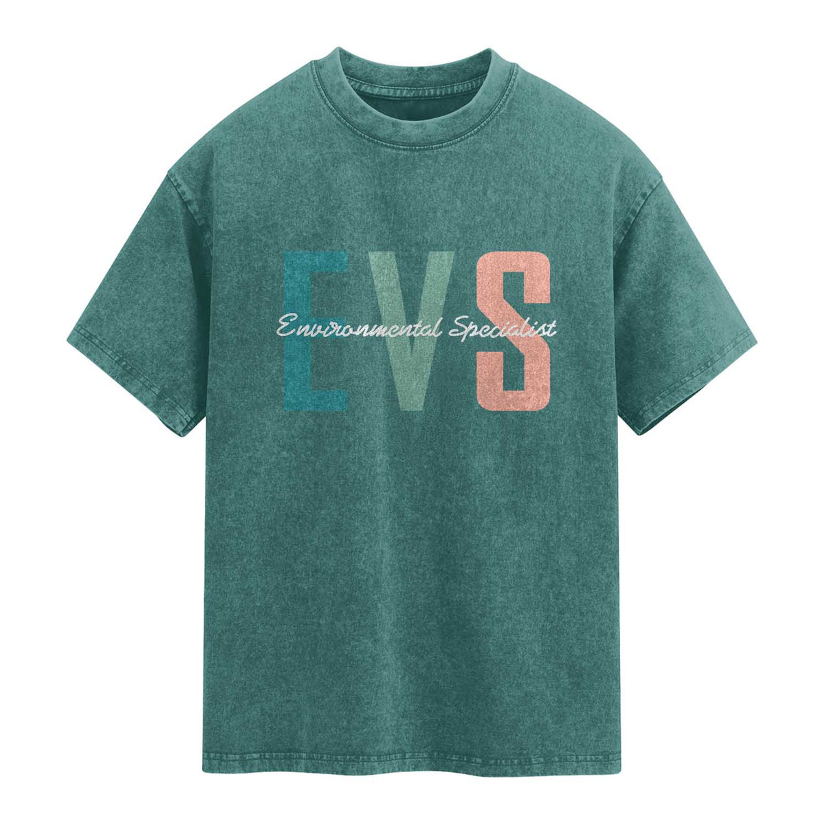 Environmental Services Specialist EVS Week Appreciation Gift Washed Cotton T-Shirt Proud EVS Team Member