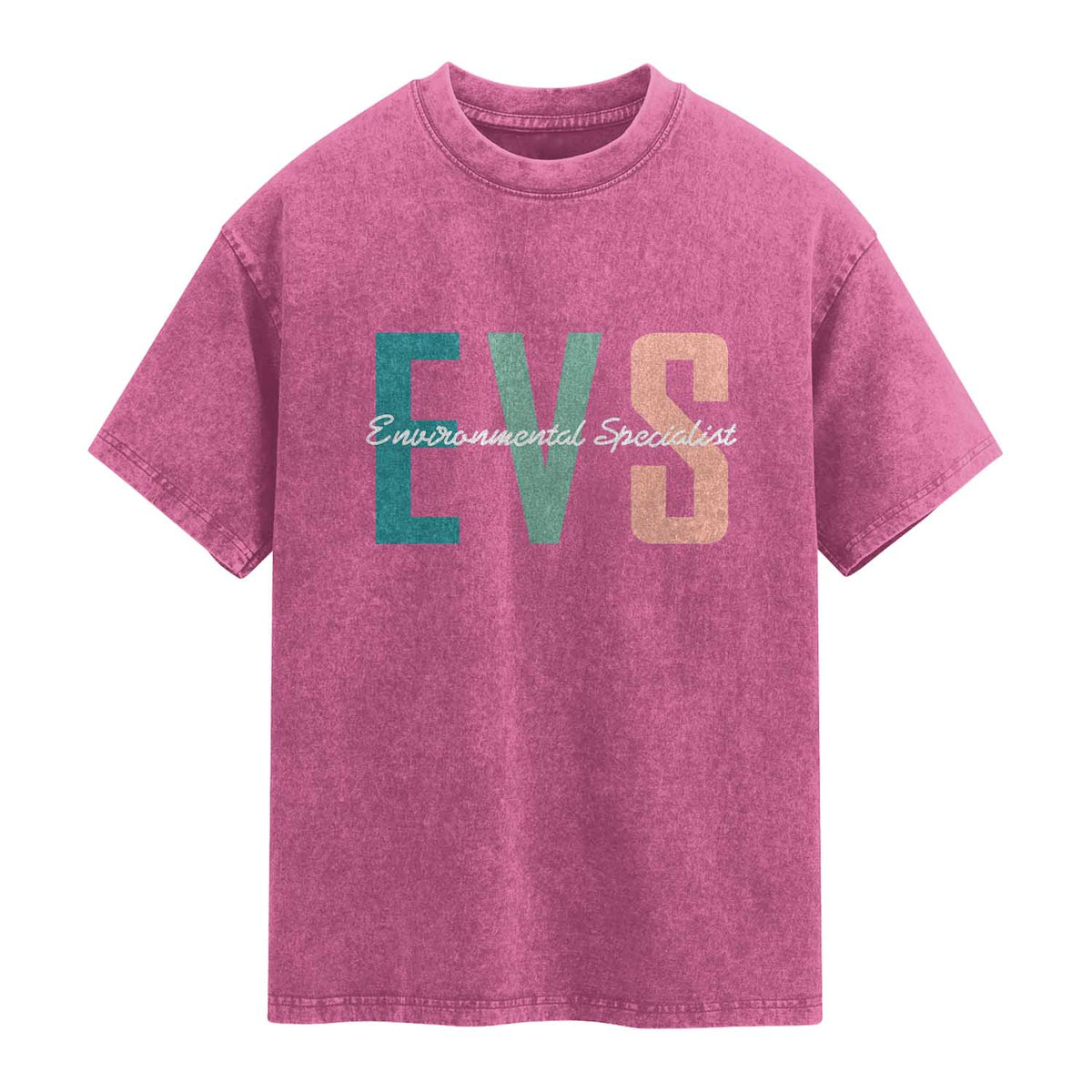 Environmental Services Specialist EVS Week Appreciation Gift Washed Cotton T-Shirt Proud EVS Team Member