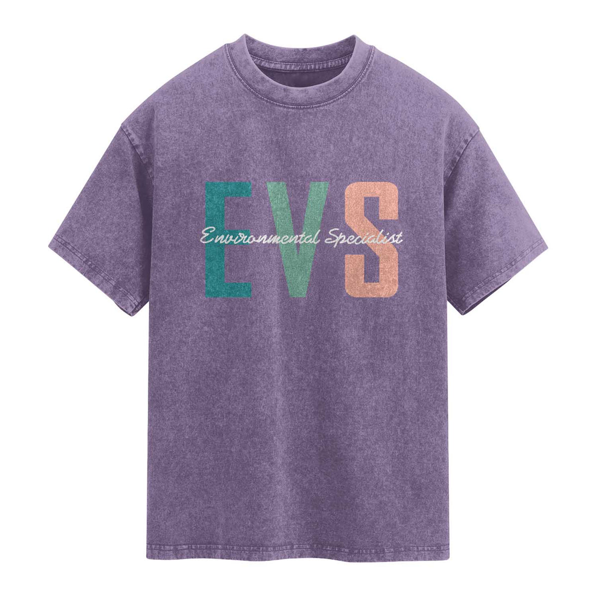 Environmental Services Specialist EVS Week Appreciation Gift Washed Cotton T-Shirt Proud EVS Team Member