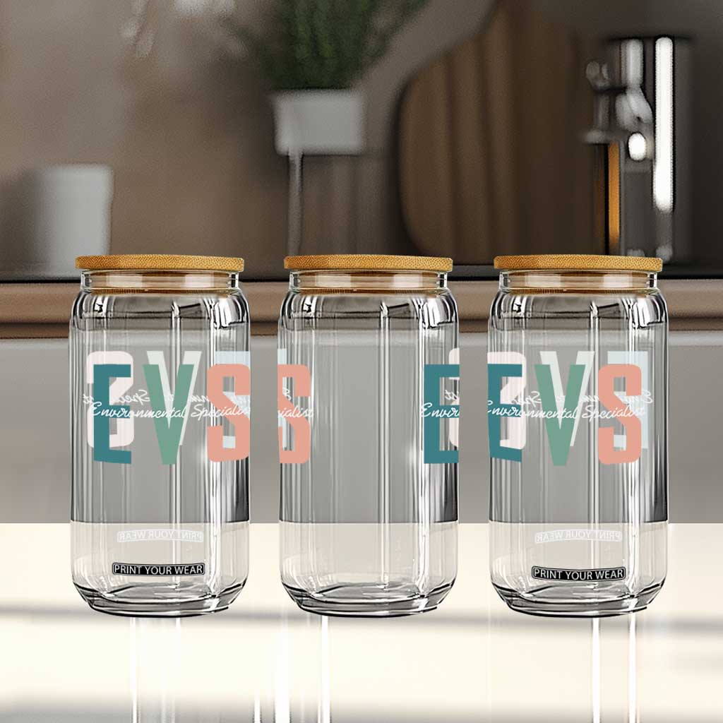 Environmental Services Specialist EVS Week Appreciation Gift Glass Can Proud EVS Team Member