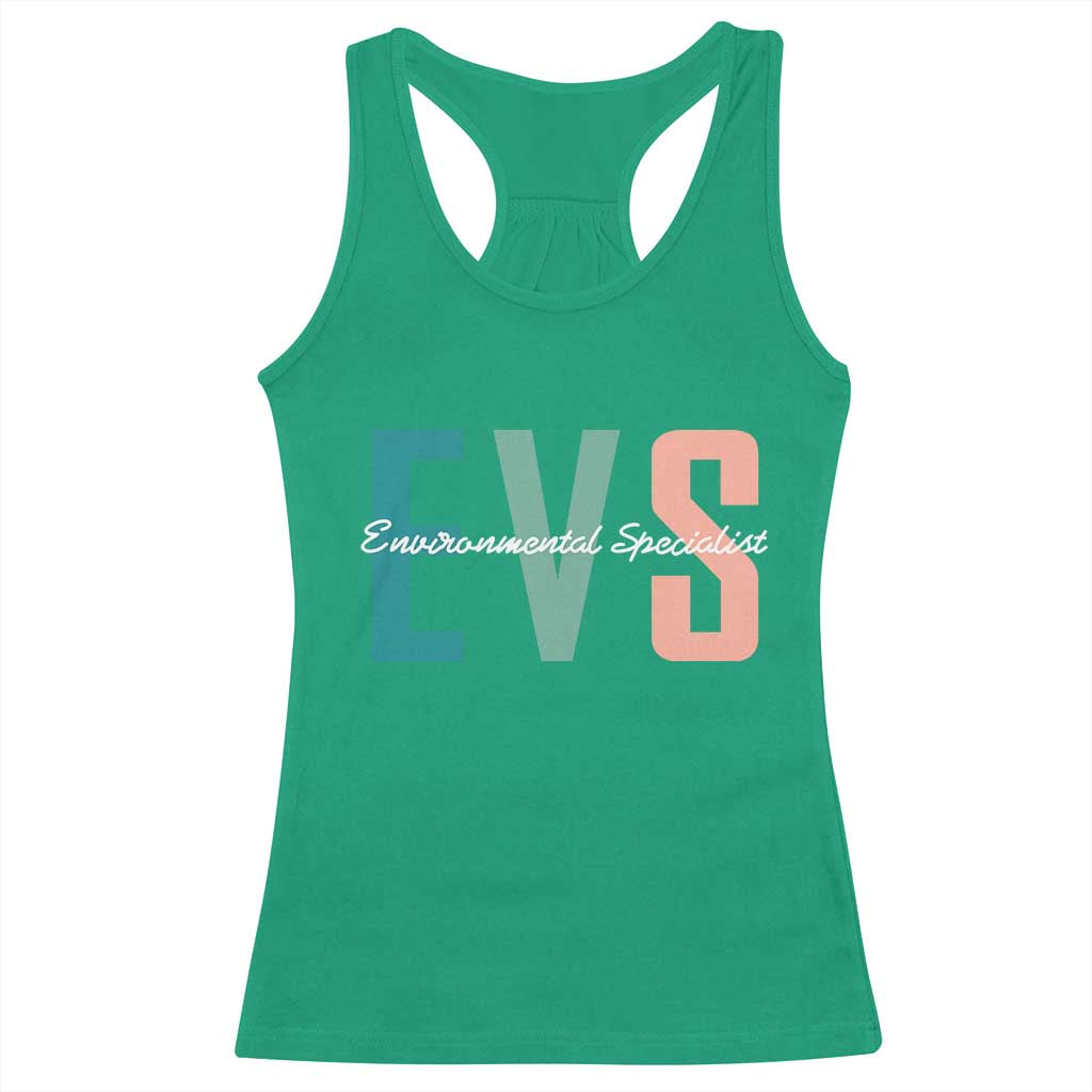 Environmental Services Specialist EVS Week Appreciation Gift Racerback Tank Top Proud EVS Team Member