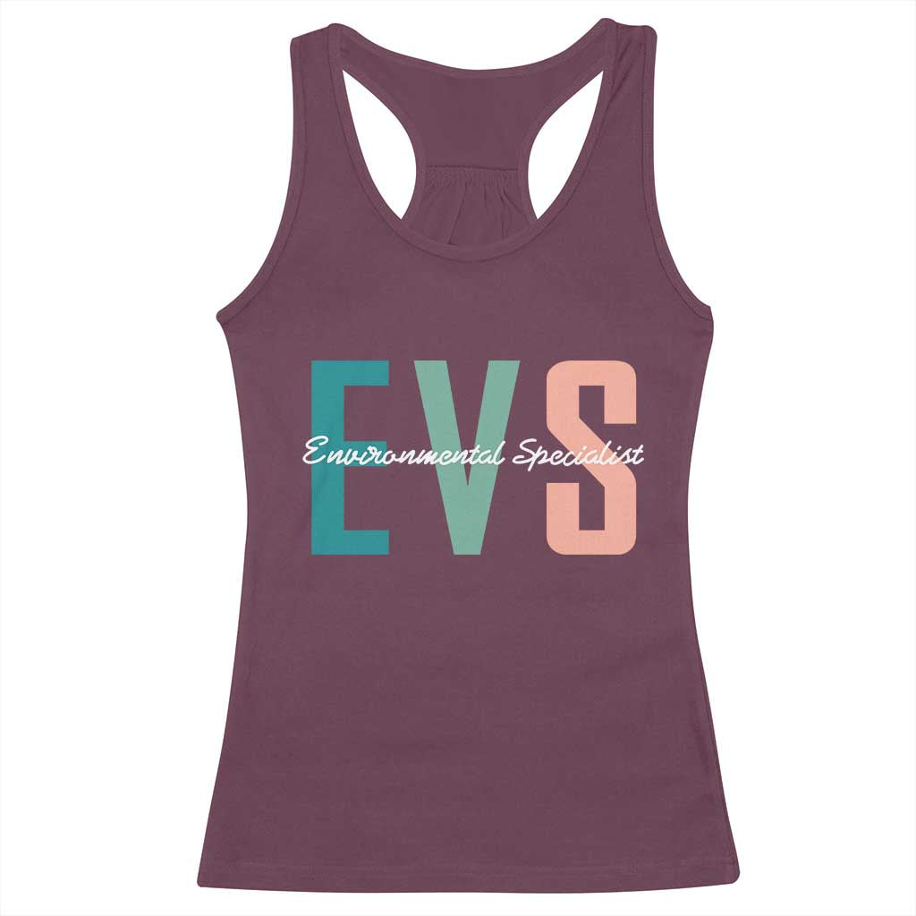Environmental Services Specialist EVS Week Appreciation Gift Racerback Tank Top Proud EVS Team Member