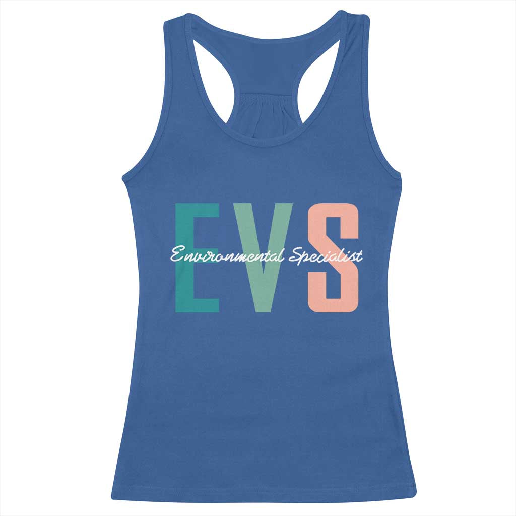 Environmental Services Specialist EVS Week Appreciation Gift Racerback Tank Top Proud EVS Team Member