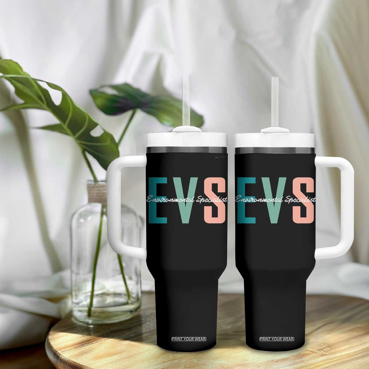 Environmental Services Specialist EVS Week Appreciation Gift Tumbler With Handle Proud EVS Team Member