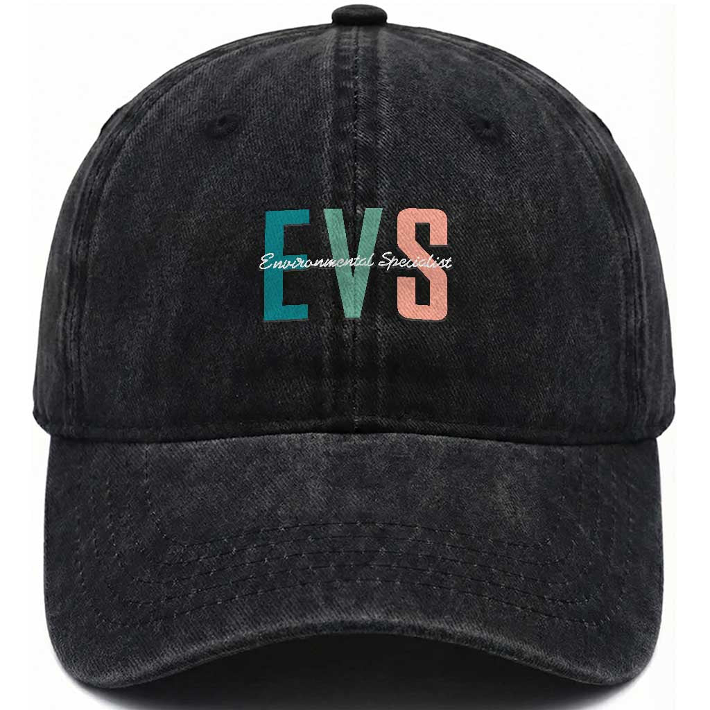 Environmental Services Specialist EVS Week Appreciation Gift Washed Cotton Baseball Cap Proud EVS Team Member