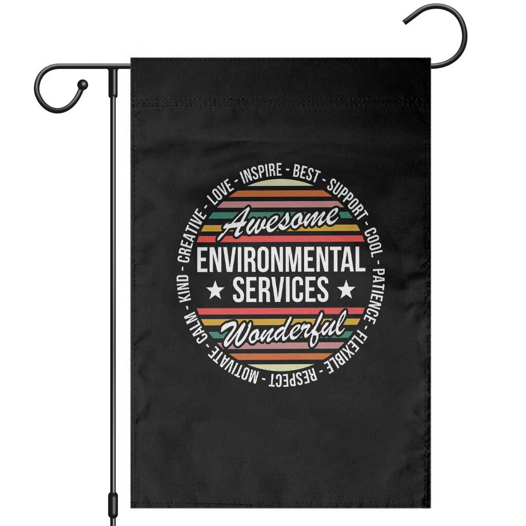 Awesome Environmental Services EVS Appreciation Gift Garden Flag Healthcare Housekeeping Team Pride