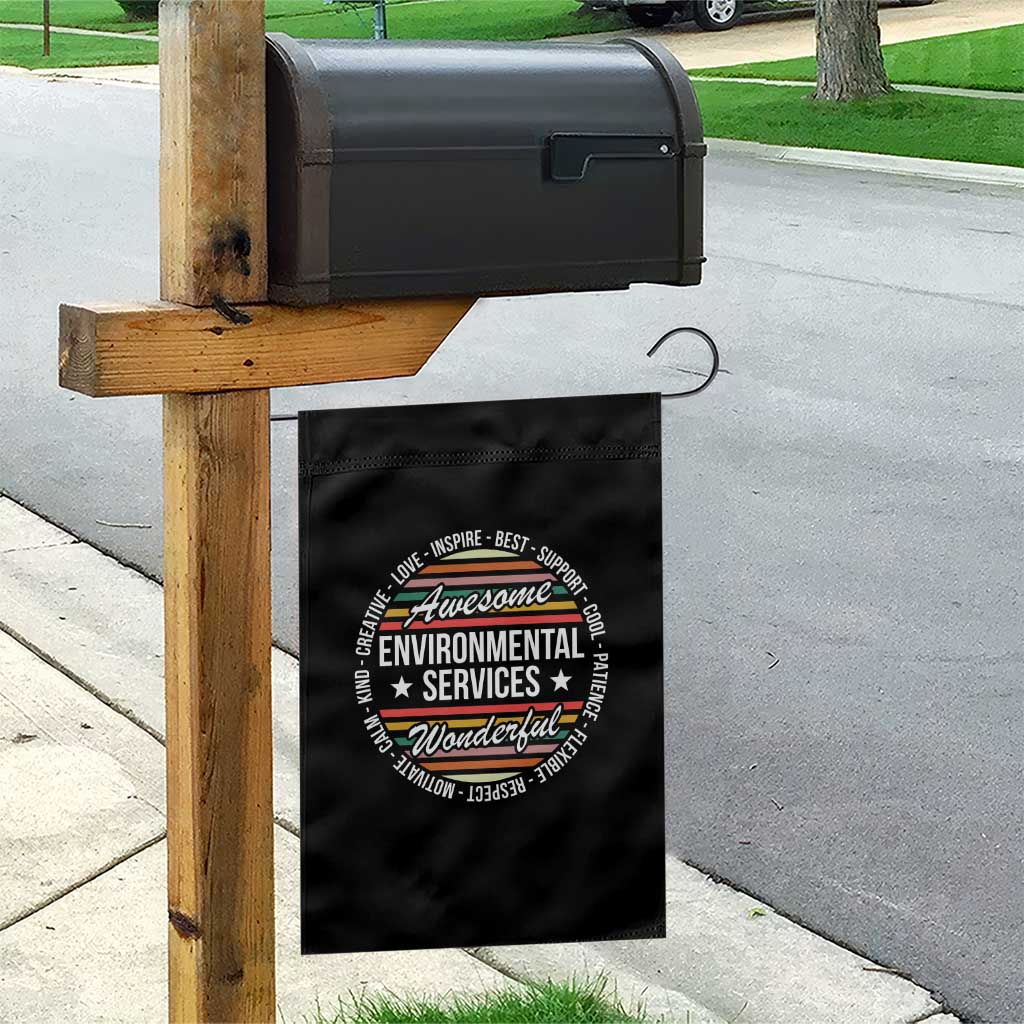 Awesome Environmental Services EVS Appreciation Gift Garden Flag Healthcare Housekeeping Team Pride