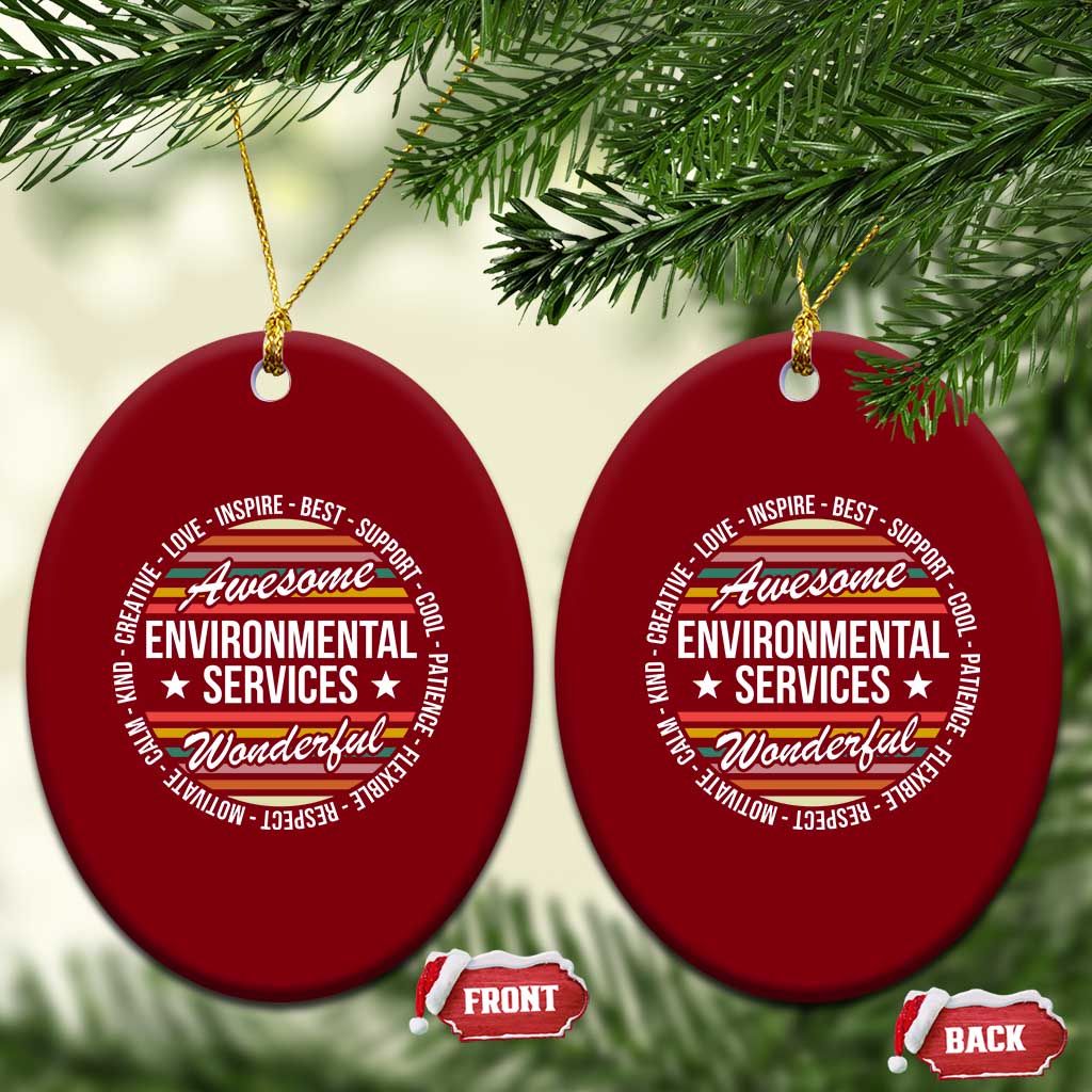 Awesome Environmental Services EVS Appreciation Gift Ceramic Ornament Healthcare Housekeeping Team Pride
