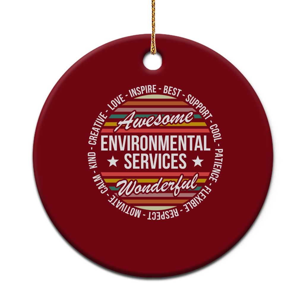 Awesome Environmental Services EVS Appreciation Gift Ceramic Ornament Healthcare Housekeeping Team Pride