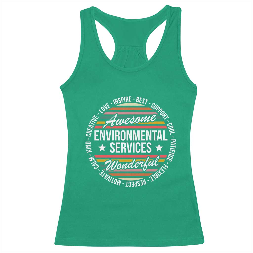 Awesome Environmental Services EVS Appreciation Gift Racerback Tank Top Healthcare Housekeeping Team Pride