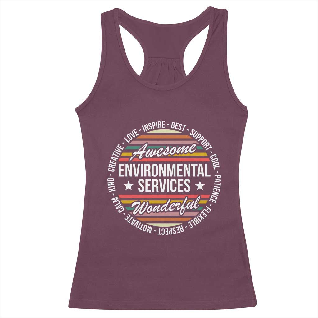 Awesome Environmental Services EVS Appreciation Gift Racerback Tank Top Healthcare Housekeeping Team Pride