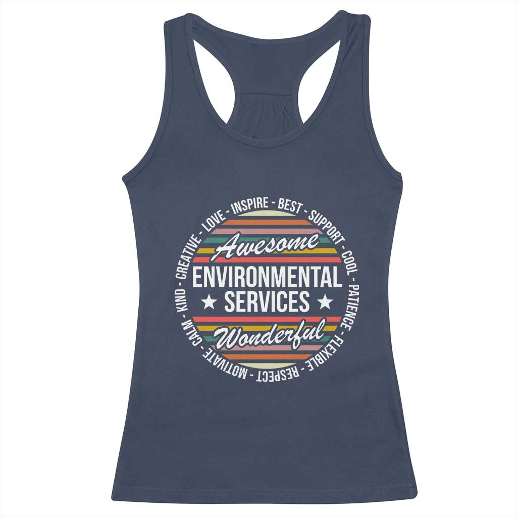 Awesome Environmental Services EVS Appreciation Gift Racerback Tank Top Healthcare Housekeeping Team Pride