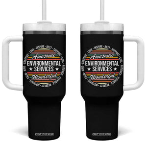 Awesome Environmental Services EVS Appreciation Gift Tumbler With Handle Healthcare Housekeeping Team Pride