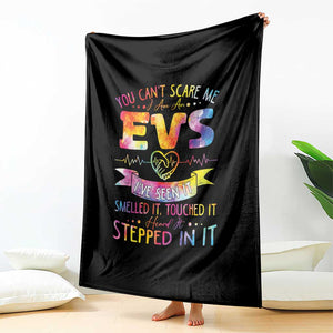 You Can't Scare Me I Am An EVS Specialist Throw Blanket Funny Environmental Services Appreciation Gift