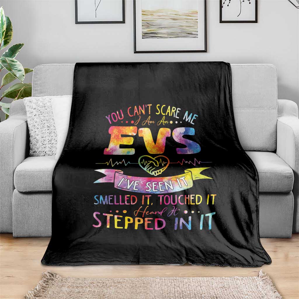 You Can't Scare Me I Am An EVS Specialist Throw Blanket Funny Environmental Services Appreciation Gift
