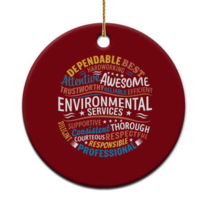 Dependable Environmental Services Ceramic Ornament Proud Hospital EVS Staff Healthcare Housekeeper Appreciation Gift