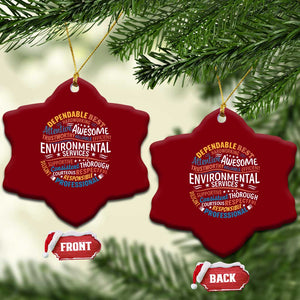 Dependable Environmental Services Ceramic Ornament Proud Hospital EVS Staff Healthcare Housekeeper Appreciation Gift