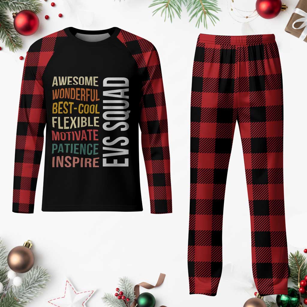 Awesome EVS Squad Appreciation Plaid Pajama Set Environmental Services Team Hospital Housekeeping Crew
