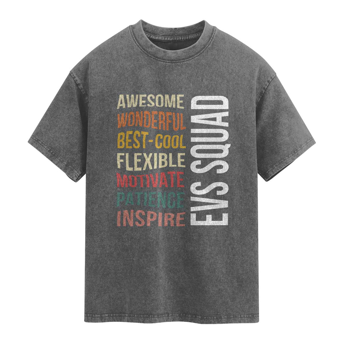 Awesome EVS Squad Appreciation Washed Cotton T-Shirt Environmental Services Team Hospital Housekeeping Crew