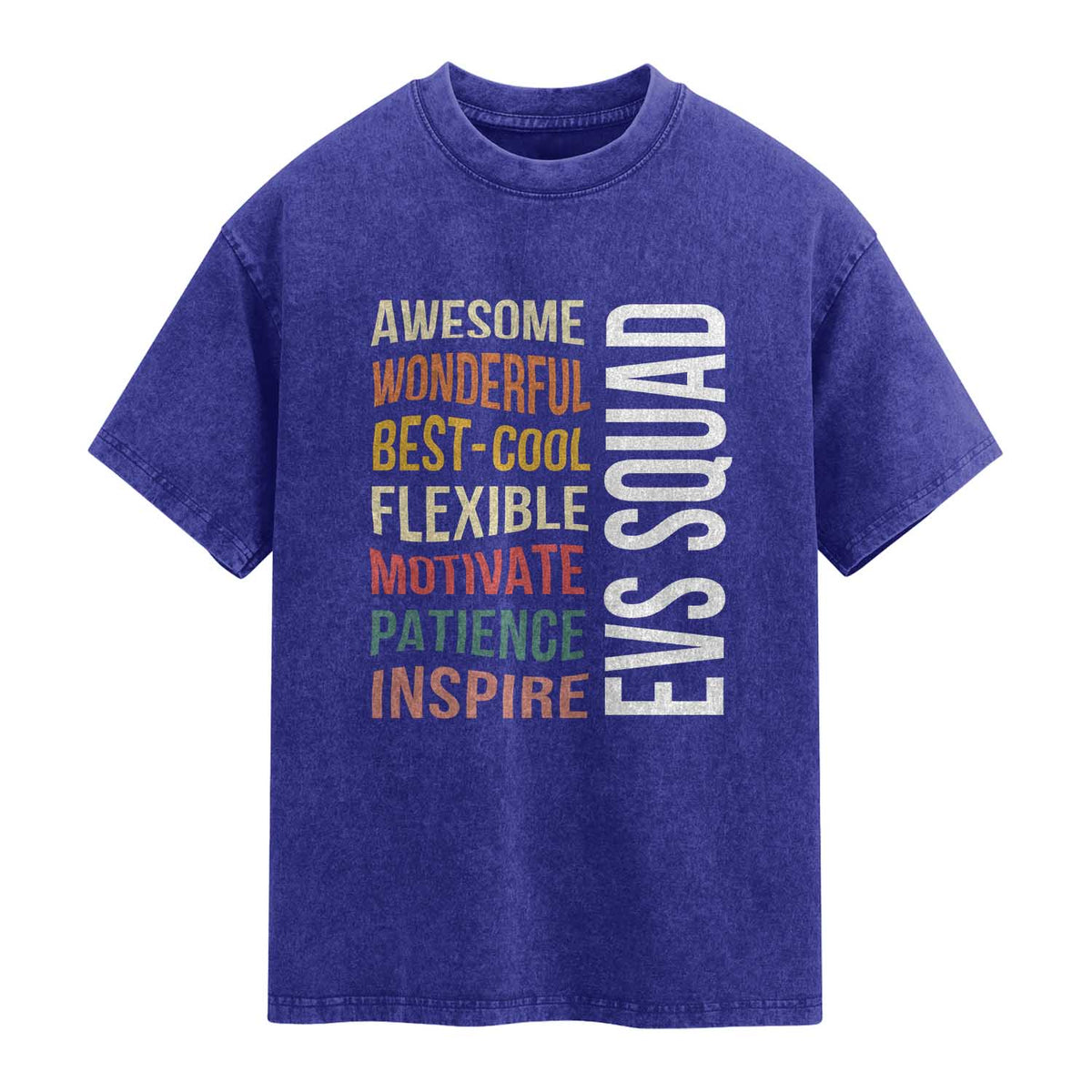 Awesome EVS Squad Appreciation Washed Cotton T-Shirt Environmental Services Team Hospital Housekeeping Crew