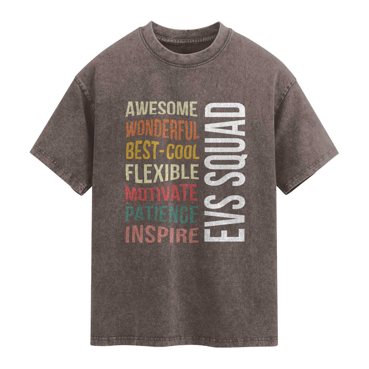 Awesome EVS Squad Appreciation Washed Cotton T-Shirt Environmental Services Team Hospital Housekeeping Crew