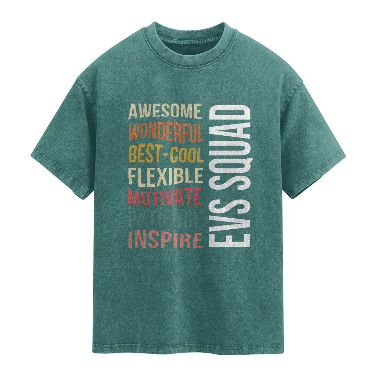 Awesome EVS Squad Appreciation Washed Cotton T-Shirt Environmental Services Team Hospital Housekeeping Crew